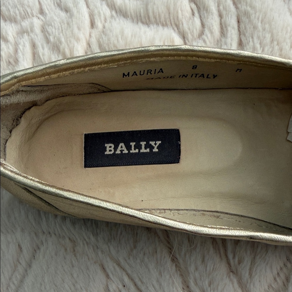 Bally Metallic Gold Women's Loafers - Picture 2 of 8